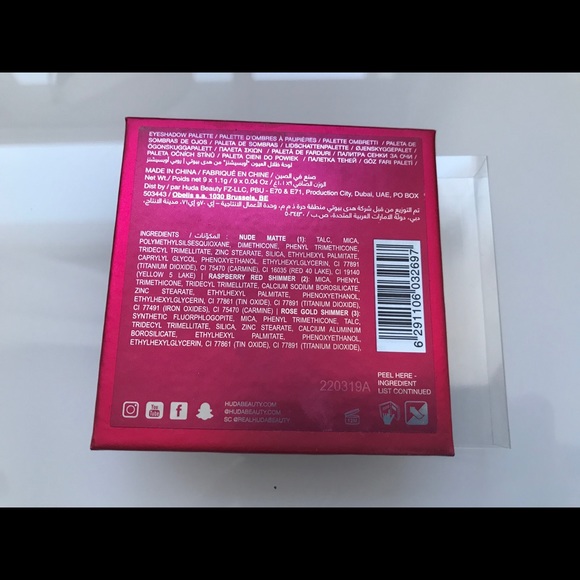 Huda Beauty Obsessions Ruby 9 pan Palete - Picture 2 of 4